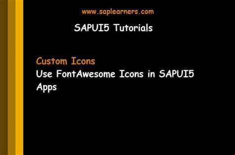 How to use custom icons in SAP UI5