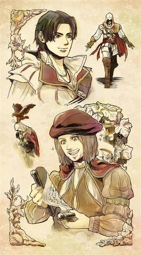 Ezio and Leonardo by Hinoe-0 on DeviantArt