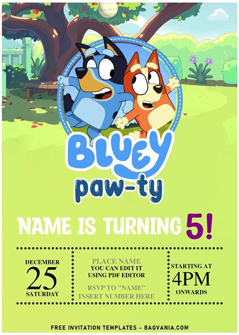 Make Your Own Bluey-Themed Party Invitations, 56% OFF