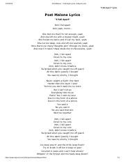 Post Malone - I Fall Apart Lyrics _ AZLyrics.com.pdf - Post Malone I Fall Apart Lyrics ...