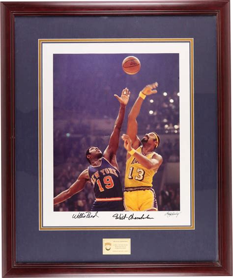 Wilt Chamberlain & Willis Reed Signed 1970 NBA Finals "The Final Showdown" Large-Format Photo by ...