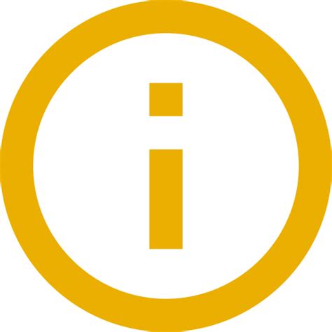 Yellow information icon (png symbol)