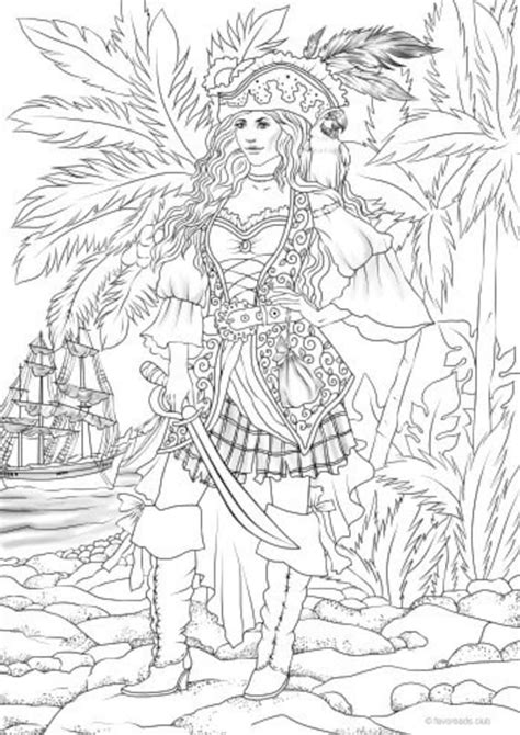 Coloring Book Pages Of A Pirate