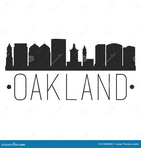 Oakland California. City Skyline. Silhouette City. Design Vector. Famous Monuments Stock Vector ...