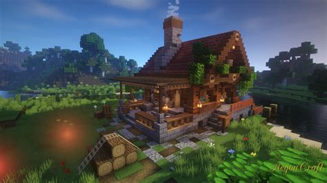 ||How to Build a House with DOCK in Minecraft||Minecraft Fishing Hut ...