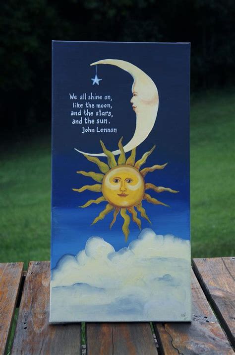 The Sun, Moon & John Lennon canvas painting | Christmas paintings on canvas, Easy canvas ...