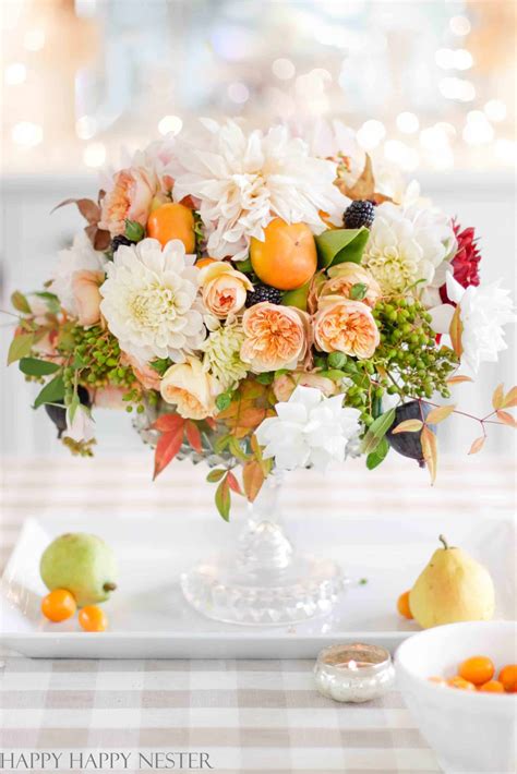 Flower Arrangements with Fruit - Happy Happy Nester