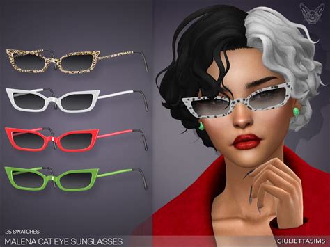 feyona's Malena Cat Eye Sunglasses | Cat eye sunglasses, Sims 4 studio, Sims 4