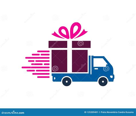 Gift Delivery Logo Icon Design Stock Vector - Illustration of modern ...