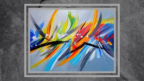 Pintura abstracta colorida fácil de hacer con acrílicos/ Abstract painting easy /Acrylics - YouTube