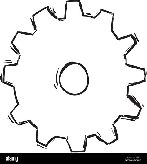 Gear machinery drawing Stock Vector Image & Art - Alamy