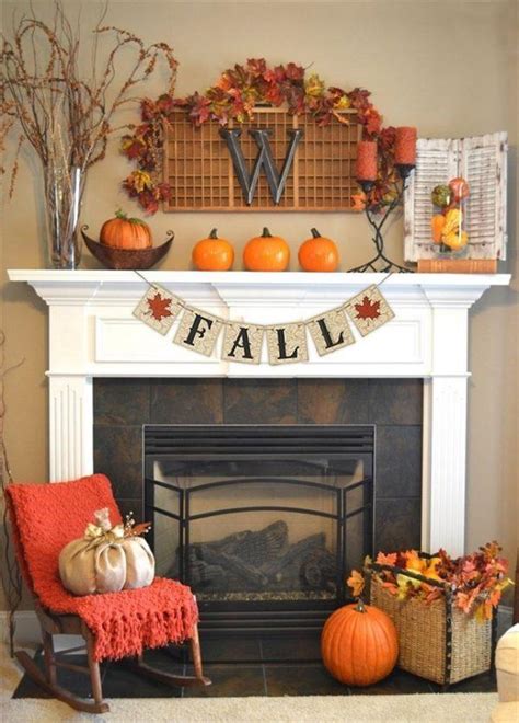 Fall decorations for fireplace mantel - Little Piece Of Me