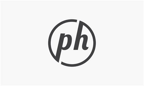 PH circle letter logo concept isolated on white background. 4702829 ...