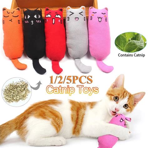 1/2/5PCS Rustle Sound Catnip Toy Cats Products for Pets Cute Cat Toys for Kitten Teeth Grinding ...