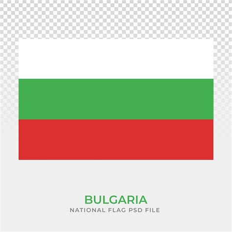 Premium PSD | National flag of bulgaria psd file