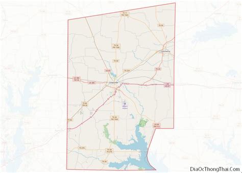 Map of Hunt County, Texas - Thong Thai Real