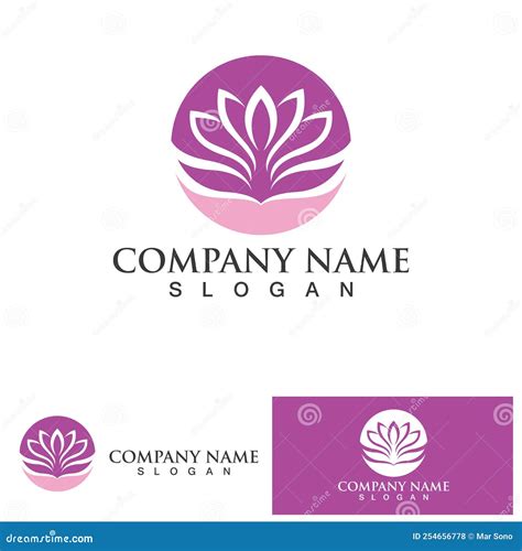 Lotus Flower Yoga Health Nature Logo Stock Vector - Illustration of ...