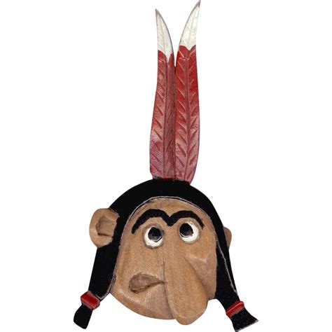 RARE Vintage Stanford Indians Mascot Wood Pin from eureka-i-found-it on ...