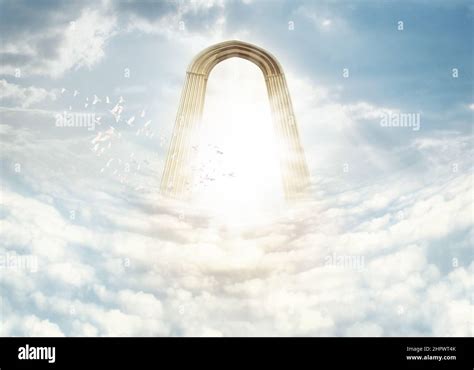 Heaven in the heavens. Shot of the Pearly Gates above the clouds Stock Photo - Alamy