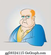 42 Fat Man In A Suit Vector Clip Art | Royalty Free - GoGraph