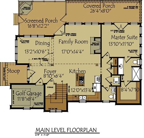 Small Lake Cottage Floor Plan | Max Fulbright Designs | Lake house plans, Cottage floor plan ...