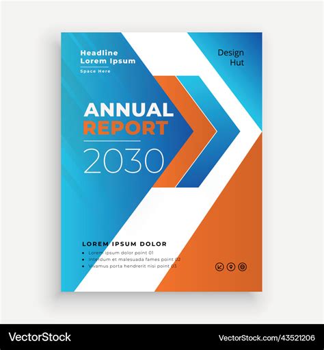 Annual report cover page design templates Vector Image