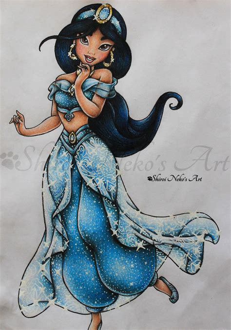 Aladdin Drawing - Jasmine by ShiroiNekosArt on DeviantArt