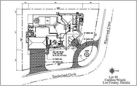 Residential site plan view dwg file - Cadbull