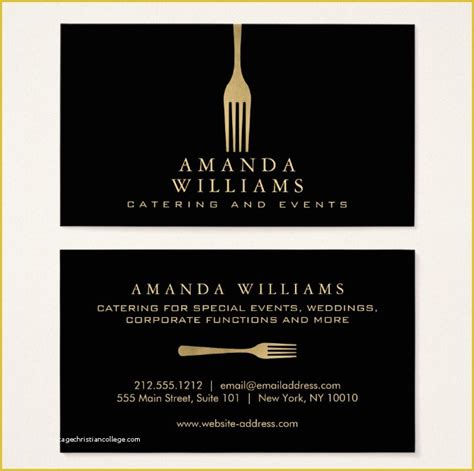 Catering Business Cards Templates Free Of Catering & event Planning ...