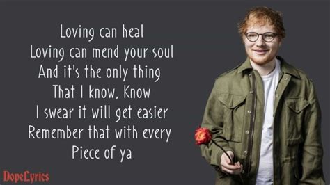 LOVING CAN HURT SOMETIMES LYRICS - Ed Sheeran - TopBestLyrics