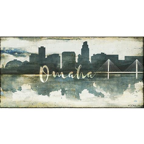 Omaha Skyline Watercolor Canvas - Big O Art - Unique Nebraka Art