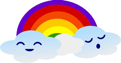 Rainbow Clouds Cute · Free vector graphic on Pixabay