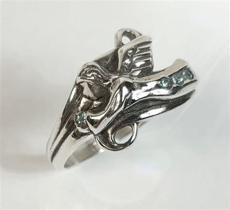 Angel Ring Sterling Angel Ring - Etsy