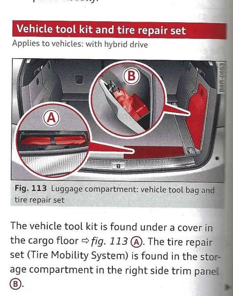 Audi Q5 Spare Tire Compressor Location