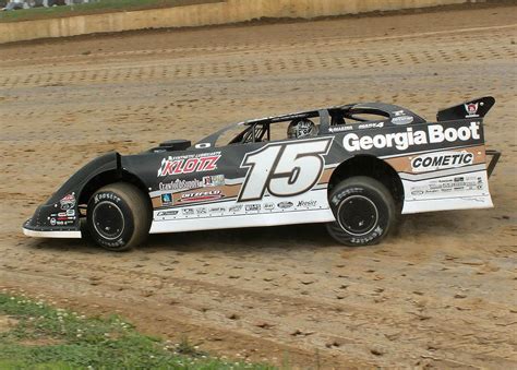 Jonathan Davenport turns laps in the Georgia Boot/Clint Bowyer Racing #15 during a Lucas Oil ...