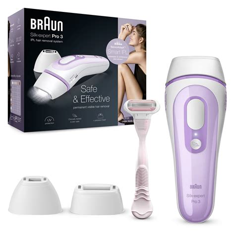 Braun IPL Silk Expert Pro 3, Visible Permanent Hair Removal, Venus Razor and Precision Head ...