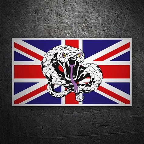 Flag Sticker United Kingdom and Snake | MuralDecal.com