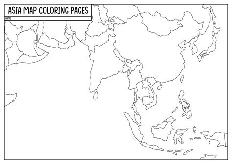 Printable Blank Map Of Asia