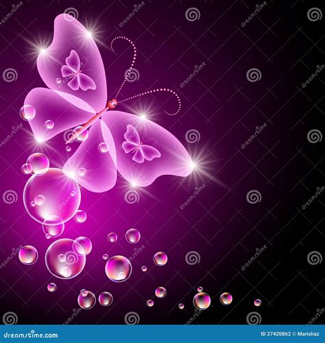 Transparent Butterfly and Bubbles Stock Vector - Illustration of translucent, light: 27420862