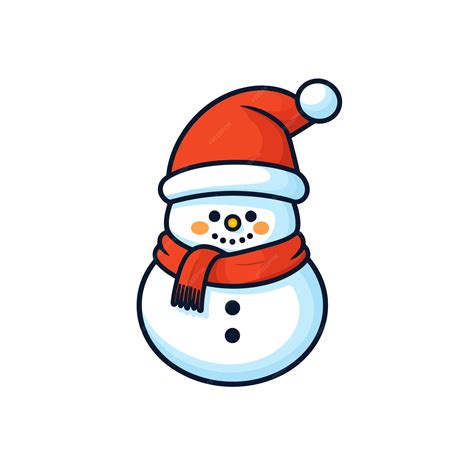 Premium Vector | Cartoon Vector cute Snowman Christmas Illustration