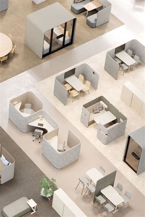 Work environment furnished with Pod products Office Interior Design ...