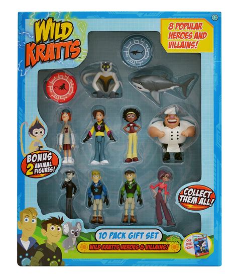 Wild Kratts Toys 10-Pack Action Figure Gift Set | Wild kratts birthday ...