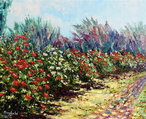 Rose garden Painting by Haykuhi Khachatryan - Jose Art Gallery