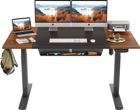 Amazon.com: FEZIBO Height Adjustable Electric Standing Desk with Pencil ...