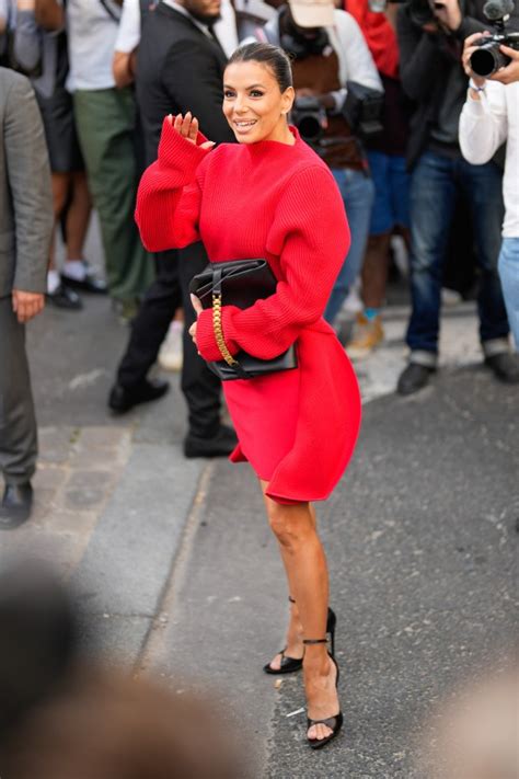 Eva Longoria, 48, flaunts fit figure in red minidress as she strolls ...