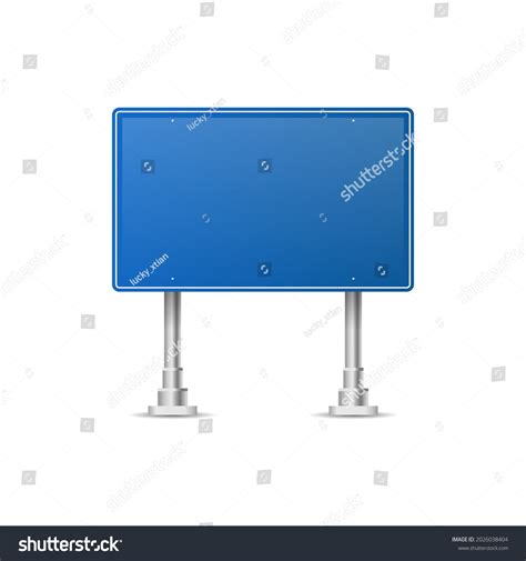 Realistic Blue Street Road Signs City Stock Vector (Royalty Free ...