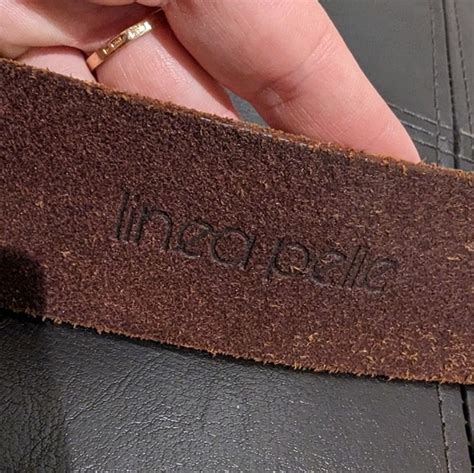 Linea Pelle Cognac Brown Genuine Leather Boho Belt - Gem