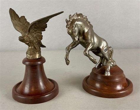 Group of 2 Antique Animal Hood Ornaments - Matthew Bullock Auctioneers