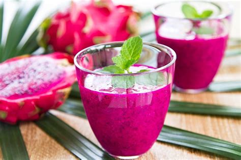 Simple juice with red dragon fruit also known as pitaya fruit. | Fruit juice recipes ...