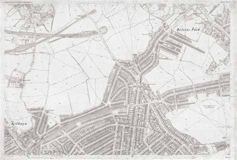 London 1872 Ordnance Survey Map - Sheet XV - Belsize Park | I Love Maps